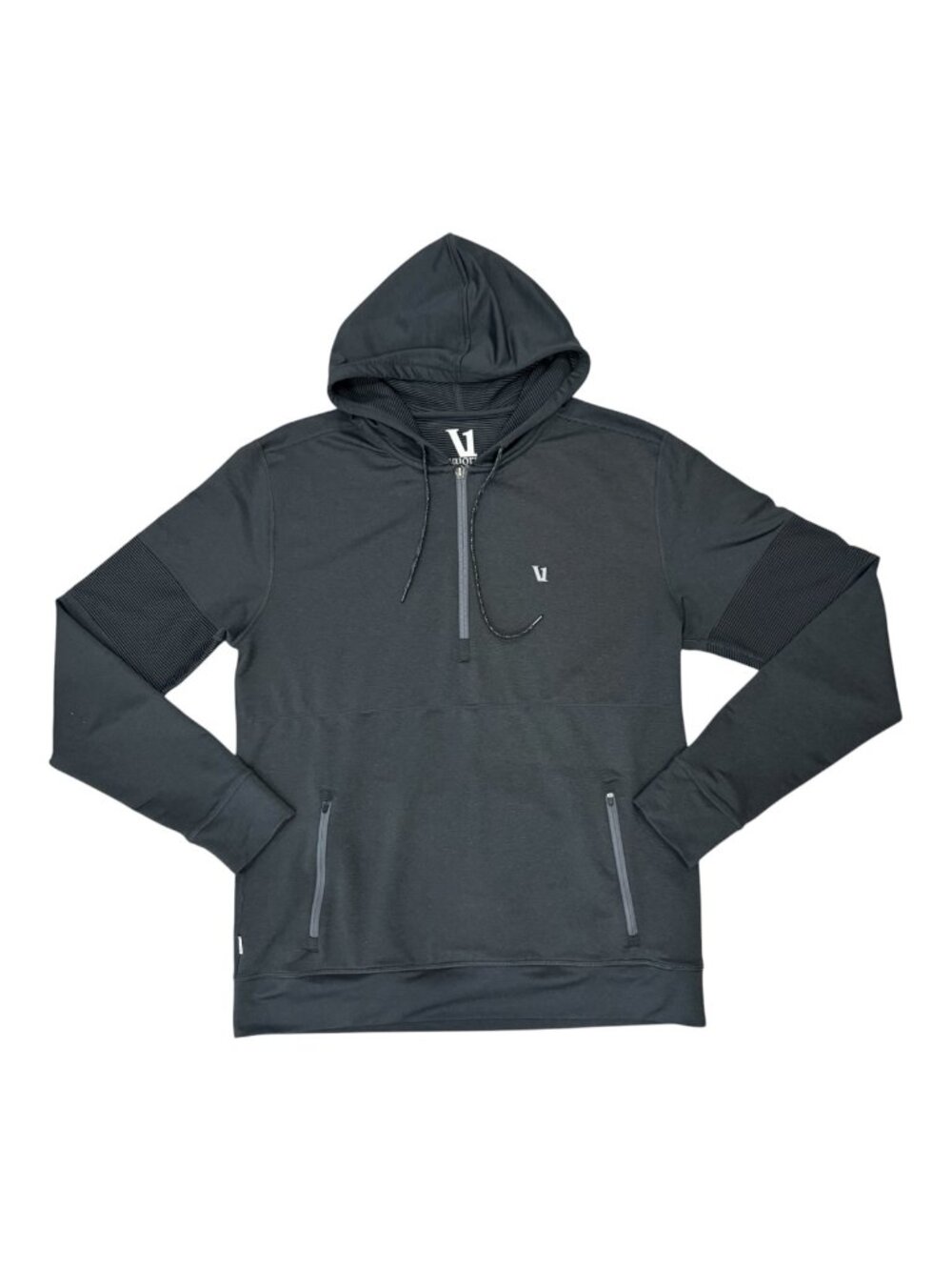 Vuori Men's Sunday Element 1/2 Zip Hoodie Charcoal Gray Large Performance